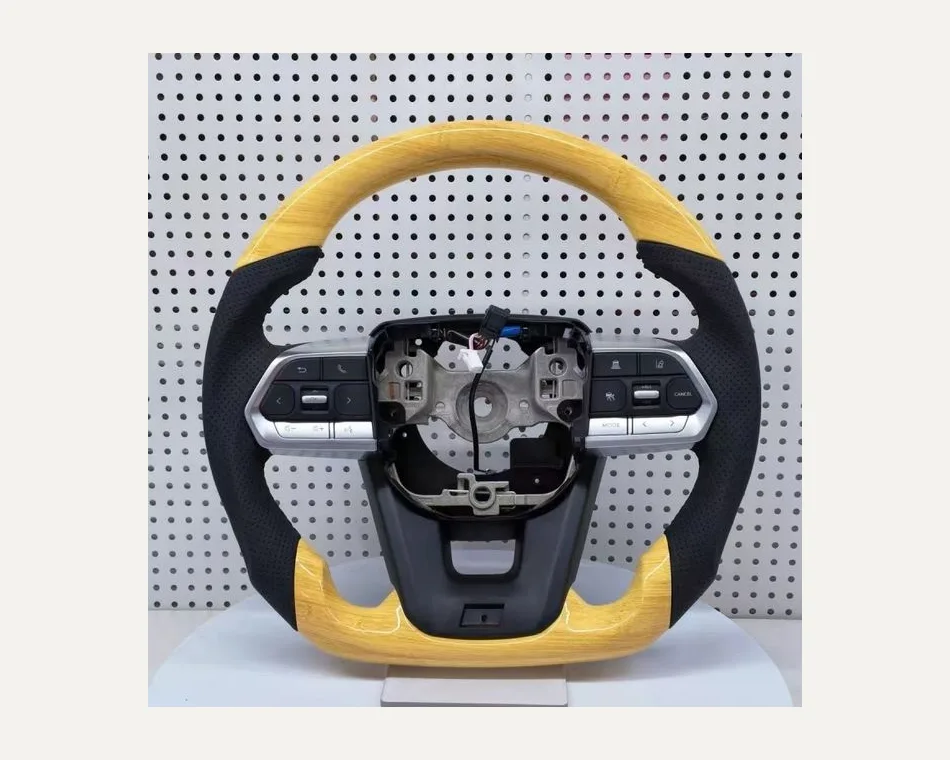 Toyota Hilux Wood Grain Carbon Fiber Wheel — Custom Steering Wheel